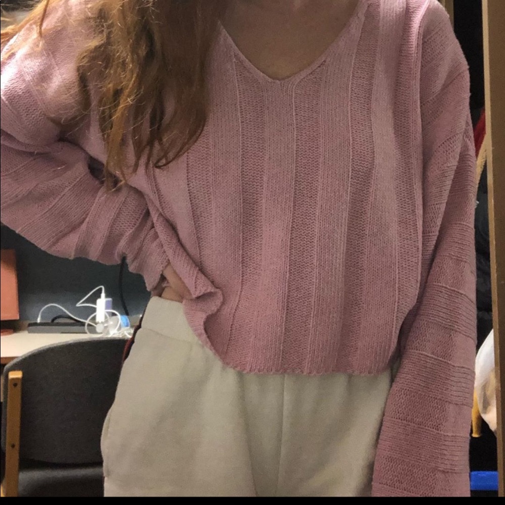 pink sweater